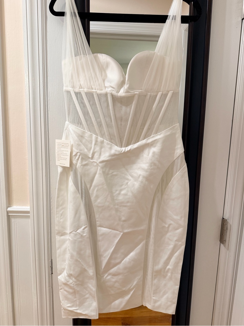 Elegant White Corset Sheath Dress